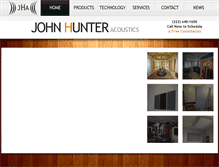 Tablet Screenshot of johnhunteracoustics.com